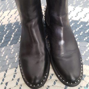 Sam Edelman Black Dover Studded Ankle Boots Size 8